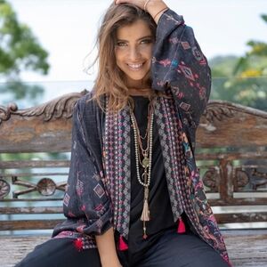 Fabulous Silk Cienna Designs Taipei Bohemian Kimono Versatile! Great for Travel!